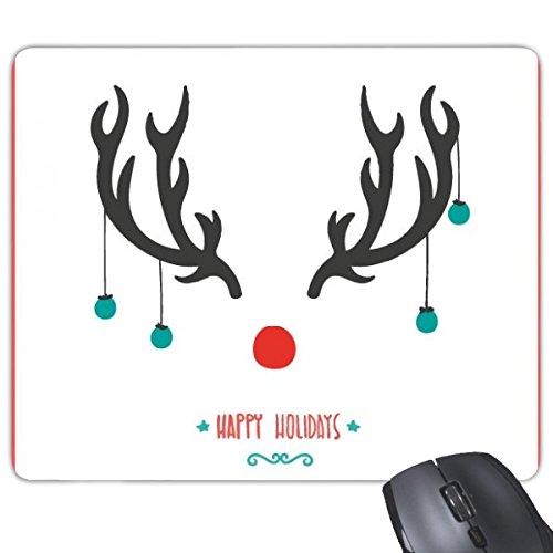 DIYthinker Weihnachten Geweih Ferien Festival Illustration Muster Rechteck Griffige Gummi Mousepad Spiel-Mausunterlage von DIYthinker