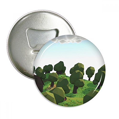 Farm Spiel Baum Szene rund Flaschenöffner Kühlschrank Magnet Pins Badge Button Geschenk 3 von DIYthinker