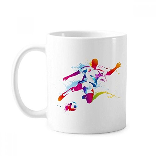 Fußballsportler Schießmuster Tasse Keramik Kaffee Porzellan Geschirr Geschirr von DIYthinker
