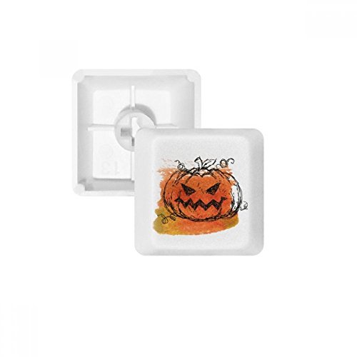 Handbemalt Kürbis des Halloween PBT Tastenkappen für Mechanische Tastatur Weiß OEM-Nr. Markieren Print Mehrfarbig Mehrfarbig R3 von DIYthinker