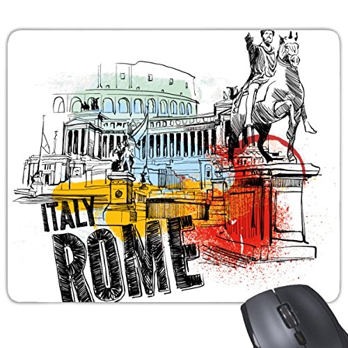 Italien Rom Landschaft Customs Landmark National Illustration Muster Rechteck rutschfeste Gummi Mauspad Spiel Maus Pad von DIYthinker