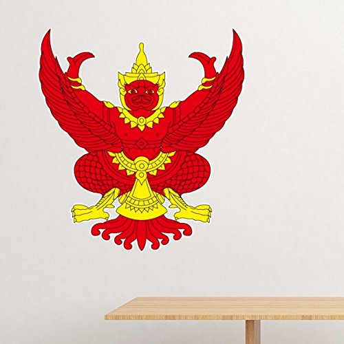 Königreich von Thailand Thai Traditionelle Kultur Myth Gott Garuda Statue Kunst Illustration Abnehmbare Wand Sticker Kunst Aufkleber Wandbild DIY Tapete für Raum Aufkleber 60cm von DIYthinker