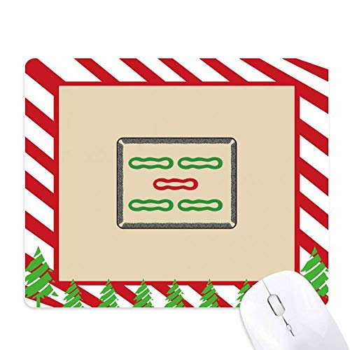 Mahjong Bambus Bar 5 Fliesen Muster Mauspad Candy Cane Gummi Pad Weihnachten Matte von DIYthinker