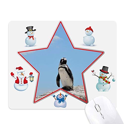 Mauspad Pinguin Ozean Antarktis Wissenschaft Natur Bild Weihnachten Schneemann Familie Stern Mauspad von DIYthinker