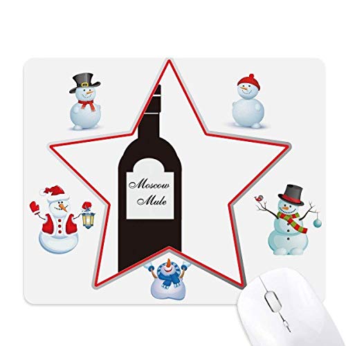 Mousepad mit Schraubenzieher, Wodka, Orangensaft, Cocktail, Weihnachten, Schneemann, Familie und Stern. von DIYthinker