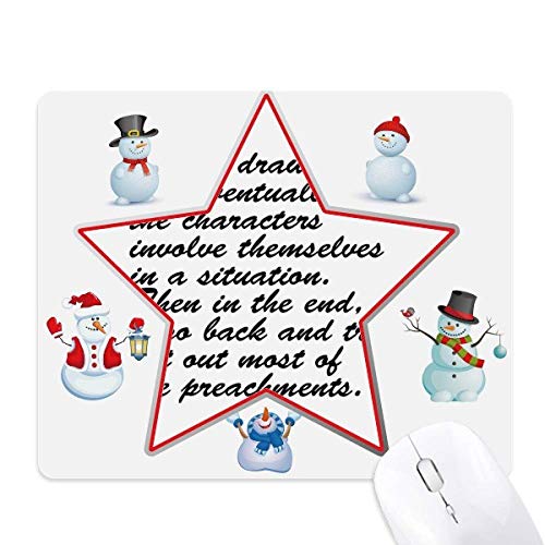 People Are Learn Situation, Preachment Christmas Snowman Family Star Mauspad von DIYthinker