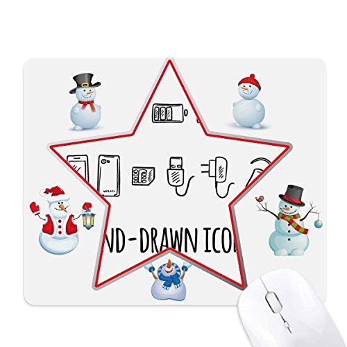Steckdose Ladekabel Muster Weihnachten Schneemann Familie Stern Mauspad Steckdose Ladekabel Muster Weihnachten Schneemann Familie Stern Mauspad von DIYthinker