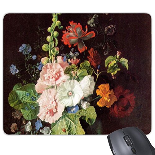Stillleben Ölgemälde Vase Blume Schreibtisch Illustration Muster Rechteck rutschfeste Gummi Mauspad Spiel Maus Pad Geschenk von DIYthinker