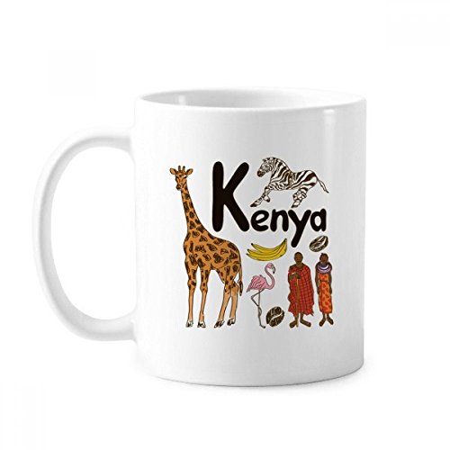 Tasse, Motiv: Kenia National Symbol Landmark, Keramik, Kaffee, Porzellan, Geschirr von DIYthinker