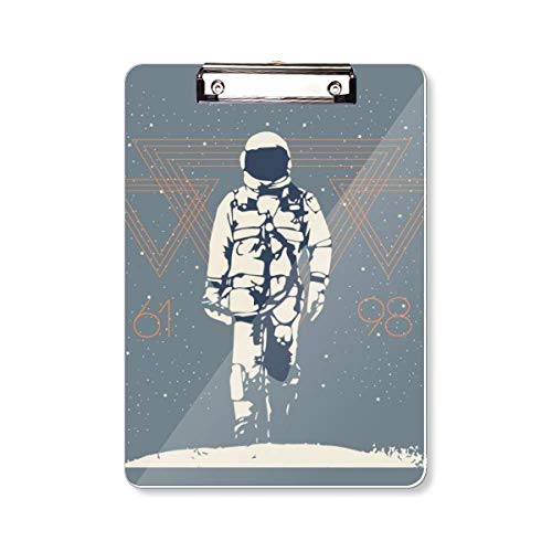Universe and Alien Spaceman Klemmbrett Ordner Schreibblock Trägerplatte A4 von DIYthinker