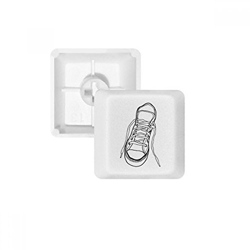 Weiß Leinwand Schuhe bemalt PBT Tastenkappen für mechanische Tastatur weiß OEM-Nr. Markieren Print mehrfarbig mehrfarbig R2 von DIYthinker