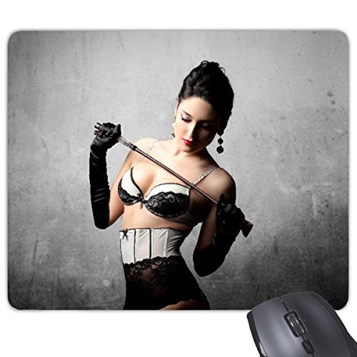 Whip Uniform SM Naked Big Chest Sexy Girl Rechteckiges rutschfestes Gummi-Mauspad Geschenk von DIYthinker