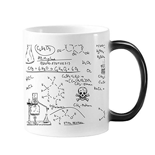 Zahnstein Organische Chemie Experiment Formel Illustration 'wärmeempfindliche Farbwechsel Farbe Tasse Geschenk Milch Kaffee mit Griffe 350 ml von DIYthinker