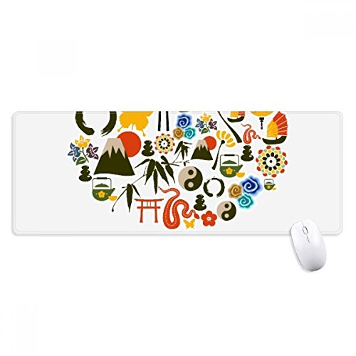 beatChong Fan Schmetterling Taiji Teekanne Berg Griffige Mousepad Große Erweiterte Spiel Büro titched Kanten Computer-Mat Geschenk von DIYthinker