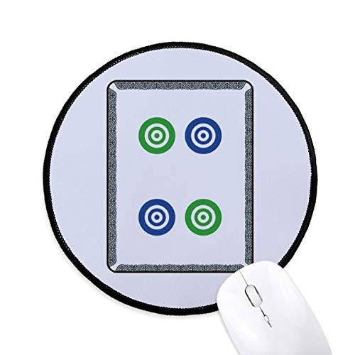 beatChong Mahjong-Kreis-Punkte 4-Fliesen-Muster Runde Griffige Mousepads Schwarz genähte Kanten Spiel Büro-Geschenk beatChong Mahjong-Kreis-Punkte 4-Fliesen-Muster Runde Griffige Mousepads Schwarz genähte Kanten Spiel Büro-Geschenk von DIYthinker
