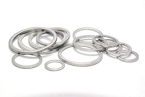 Aluminiumdichtung 8 x 12 x 1 DIN7603 A 5 Stück Aluminium Alu Dichtringe Dichtungsringe aus Al Aluminiumringe von DIZA
