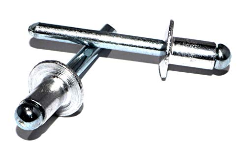Blindnieten 5x16 Alu-Stahl DIN 7337 mit Flachkopf und Sollbruchdorn Form A Stückzahl 100 Popnieten Flachkopf Nieten von DIZA