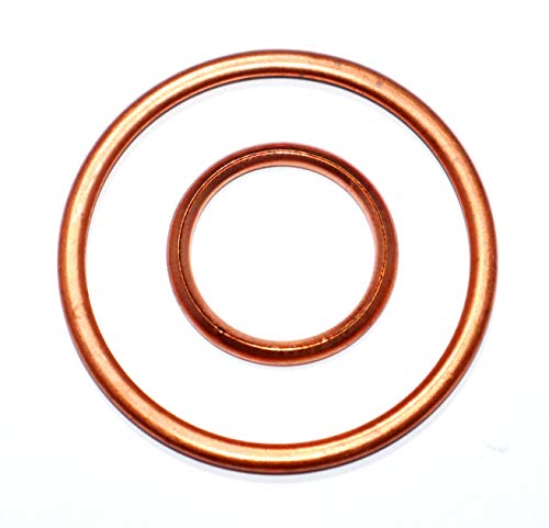 Kupferdichtungen DIN 7603 Form C 8x14x1,5 Stückzahl 5 Dichtring Fülldichtring Kupfer gefüllte Ring Dichtung von DIZA
