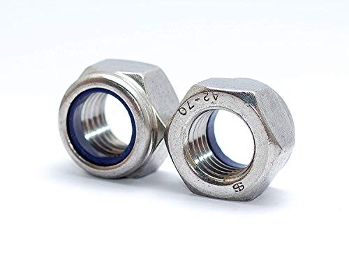 Sechskantmuttern M16x1,5 DIN 985 Stückzahl 25 Edelstahl A2 mit Klemmteil Feingewinde Klemmmutter Sicherungsmutter Stopmutter Sechskantmuttern M16x1,5 DIN 985 Stückzahl 25 Edelstahl A2 mit Klemmteil Feingewinde Klemmmutter Sicherungsmutter Stopmutter von DIZA