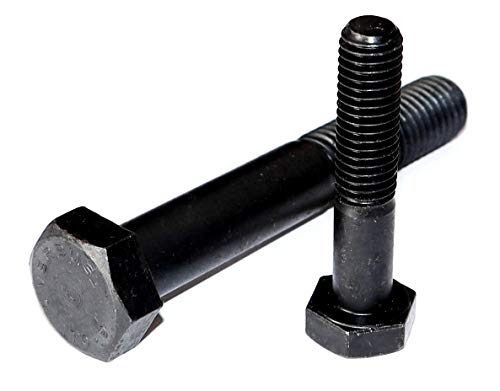 Sechskantschraube M8x50 mit Schaft DIN 931 Stückzahl 10 Stahl schwarz Festigkeitsklasse 10.9 ähnIich ISO 4014 von DIZA