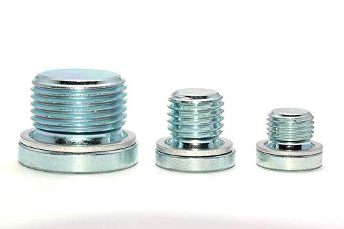 Verschlussschrauben mit Feingewinde und Aluminiumdichtung DIN 908 Stahl galv. verzinkt Blindstopfen in Verzinktem Stahl 2 Stück M10x1 Verschlussschrauben mit Feingewinde und Aluminiumdichtung DIN 908 Stahl galv. verzinkt Blindstopfen in Verzinktem Stahl 2 Stück M10x1 von DIZA