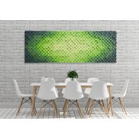 Extra Große Grüne Holz Wand Kunst Rustikale Block Dekoration 246x32cm von DInteriorsShop