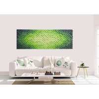 Extra Große Wandkunst Aus Holz in Grünen Schatten, Individuelle Größe Und Farben, Wanddekoration von DInteriorsShop