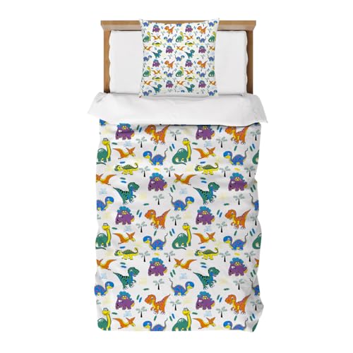 DJDEA Dinosaurier Bettwäsche 135 x 200 cm Kinder Weich Mikrofaser, Dinosaurier Motiv Bettwäsche-Sets mit Reißverschluss, mit Kinder Bettbezug und 1 Kissenbezug 80 X 80 cm DJDEA Dinosaurier Bettwäsche 135 x 200 cm Kinder Weich Mikrofaser, Dinosaurier Motiv Bettwäsche-Sets mit Reißverschluss, mit Kinder Bettbezug und 1 Kissenbezug 80 X 80 cm von DJDEA