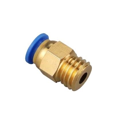 DJDLFA 10 Stück/50 Stück pneumatische Schnellstecker-Rohr-Schnellverbinder, metrisches Gewinde, gerade durch PC4 / 6-m5pc8-m6 / M8 / m10m12 (PC4-M8 x 1,25, 10 Stück) von DJDLFA