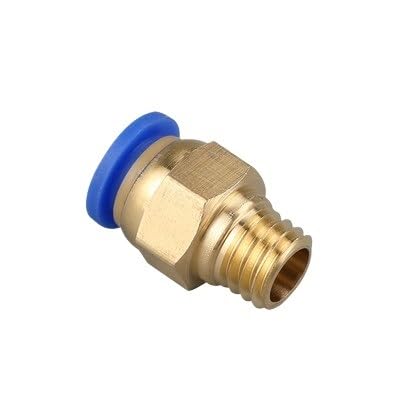 DJDLFA 10 Stück / 50 Stück pneumatische Schnellsteckverbinder metrisches Gewinde gerade durch PC4 / 6-m5pc8-m6 / M8 / m10m12 (PC8-M10 x 1,5,50 Stück) von DJDLFA