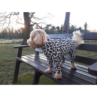 Schneeleopard Polarfleece Wasserdichter Hundebody Mit Reißverschluss Auf Der Rückseite von DJDogandJacket