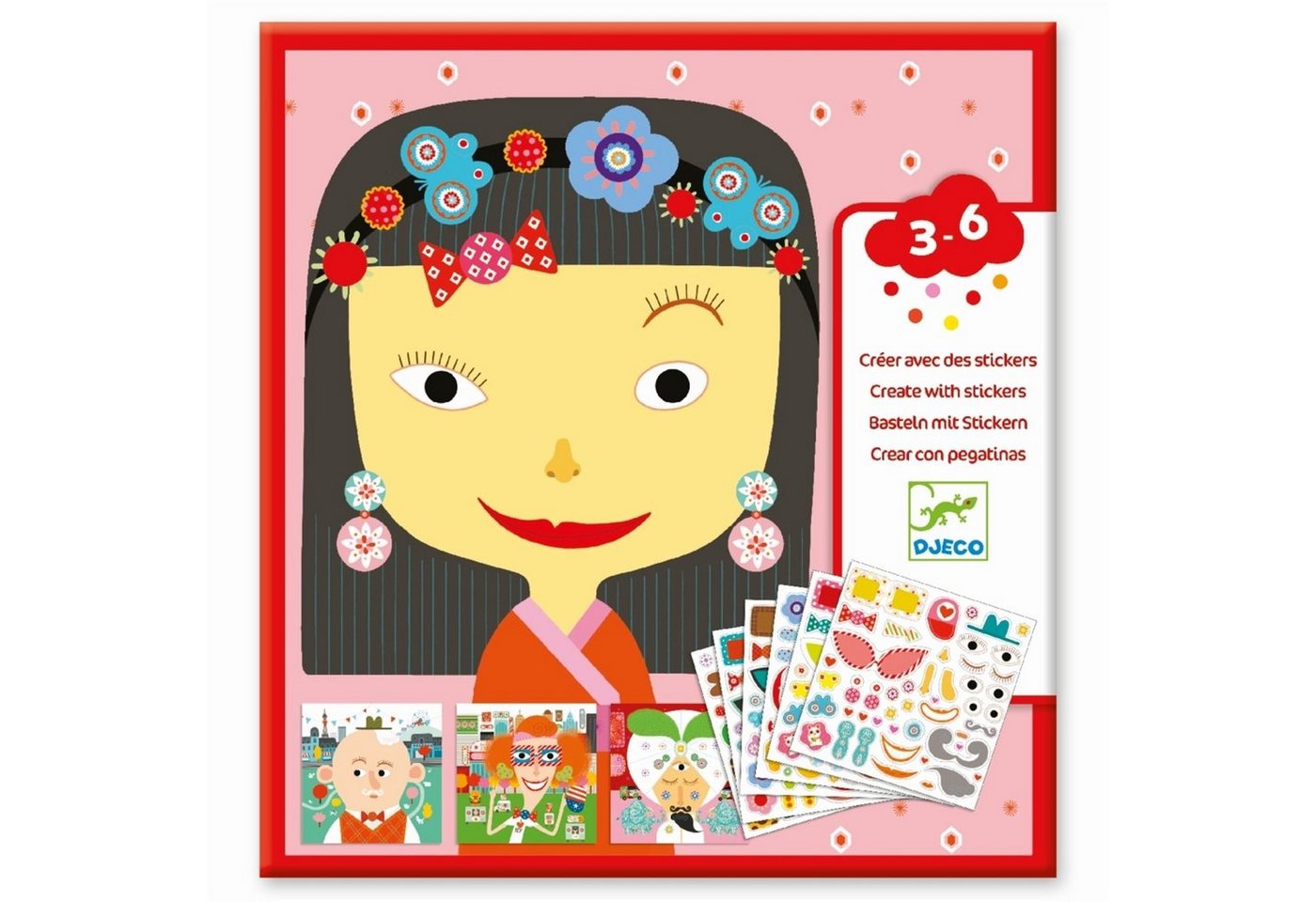 DJECO Sticker DJ08934 Sticker 3-6: Stickerbild alle anders von DJECO