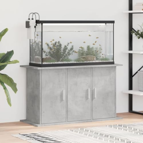 DJEKA Aquarium Unterschrank 101 x 41 x 58 cm Aquarium Tisch Aquarium Stand Aquarium Unter Tisch/Schrank Aquarium Mit Unterschrank Betongrau Aquariumschrank Aquariumregal Tisch Für Aquarium von DJEKA