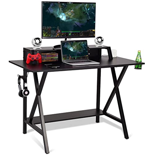 Computertisch Schreibtisch All-in-One Cup Kopfhörerhalter Power Board von DJFHDIHRFHBVCASIJ