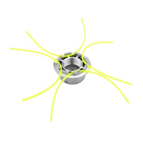 KUNYOS Rasenmäherzubehör Aluminium-Rasentrimmerkopf mit 4 Fäden, Freischneiderkopf, Faden aus Nylon, Grasschneidefadenkopf for Rasenmäher, Silber Werkzeug KUNYOS Rasenmäherzubehör Aluminium-Rasentrimmerkopf mit 4 Fäden, Freischneiderkopf, Faden aus Nylon, Grasschneidefadenkopf for Rasenmäher, Silber Werkzeug von KUNYOS