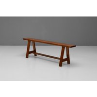 Massive Teakholzbank von DJGreenAntiques