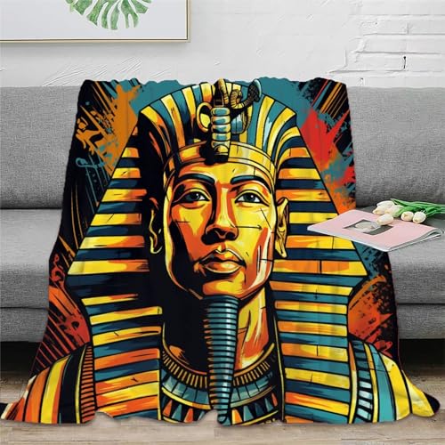 DJHVJS Pharao 3D-gedruckte Bedruckte Decke RaumdekoRatteion, Sofa-DekoRatteion Weiche Decke Geeignet Für Kinder Teenager Erwachse 60x80inch(150x200cm) von DJHVJS