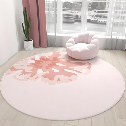 DJHWWD Aesthetic Teppich Kuschel Blumenmuster Fußmatte Waschbar für Terrasse,Eingang,Küchen 80X80cm von DJHWWD