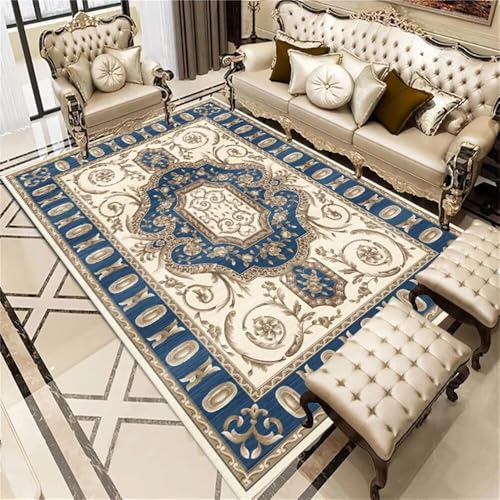 DJHWWD Anti-Rutsch Teppich Schmutzabweisender büro Vintage Blumen 160x210CM rot Schlafzimmer Nachttisch bedruckter von DJHWWD