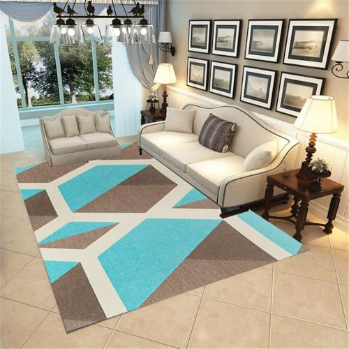 DJHWWD Anti Rutsch Teppich Wohnzimmer Teppichboden Kind Teppich, der leicht zu reinigen und pflegen ist. 140x200CM blau XXL Bettvorleger DJHWWD Anti Rutsch Teppich Wohnzimmer Teppichboden Kind Teppich, der leicht zu reinigen und pflegen ist. 140x200CM blau XXL Bettvorleger von DJHWWD