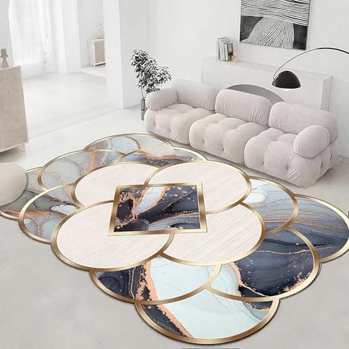 DJHWWD Antirutsch Balkon Teppich Groß Blau 180x250CM,Moderne Geometrie für Schlafzimmer,Unter Schreibtisch,Neben Couch DJHWWD Antirutsch Balkon Teppich Groß Blau 180x250CM,Moderne Geometrie für Schlafzimmer,Unter Schreibtisch,Neben Couch von DJHWWD