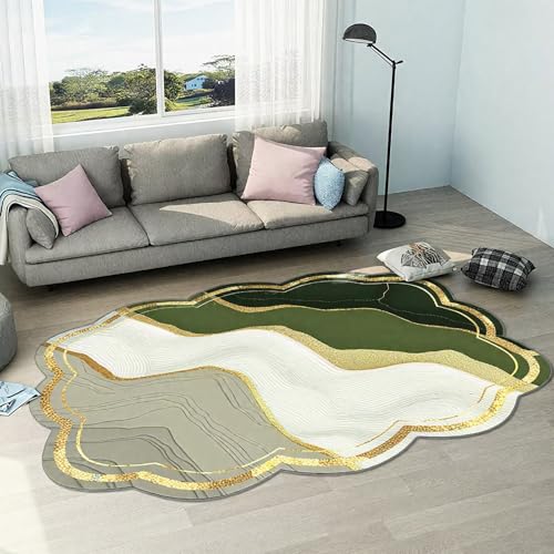 DJHWWD Antirutsch Teppich Kinderzimmer Groß Grün 200x250CM,Abstrakte Kunst für Neben Bett,Kinderjungen,Babyzimmer von DJHWWD