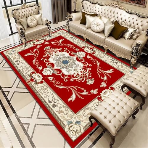 DJHWWD Auslegware Rugs for Bedroom Rechteckiger Teppich für das Wohnzimmer 120x160CM rot Mädchen Kinderzimmer teppiche & matten outdoorteppich von DJHWWD