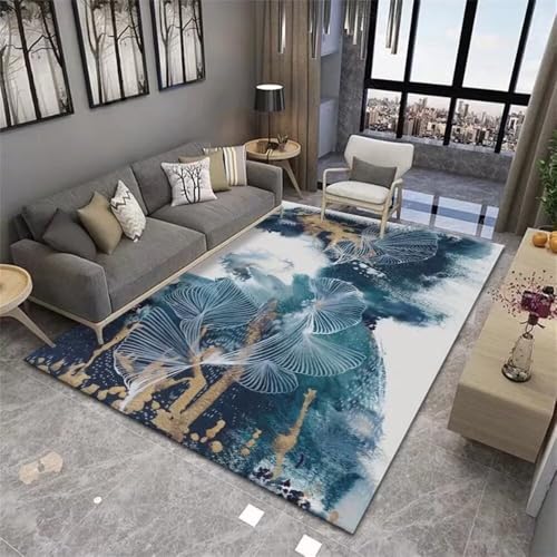 DJHWWD Bad Teppich rutschfest Waschbar antirutschmatte 200x290CM bettvorleger blau Grün-Grauer Zierteppich fußmatte eingangsbereich innen Teenager von DJHWWD