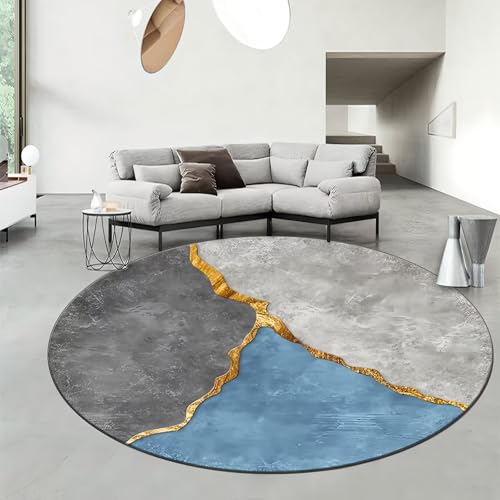 DJHWWD Bettvorleger Schlafzimmer rutschfest Rutschfester Modernes Grau-Blau für Küchen,Esszimmer,Eingangsinnen 120X120cm DJHWWD Bettvorleger Schlafzimmer rutschfest Rutschfester Modernes Grau-Blau für Küchen,Esszimmer,Eingangsinnen 120X120cm von DJHWWD