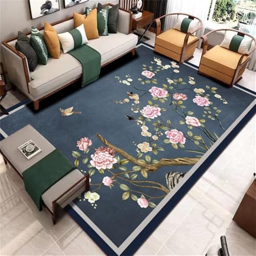 DJHWWD Designer Teppich waschbar in Waschmaschine Grüner rosa orientalischer 200x300CM blau lang Hübscher kuscheliger DJHWWD Designer Teppich waschbar in Waschmaschine Grüner rosa orientalischer 200x300CM blau lang Hübscher kuscheliger von DJHWWD