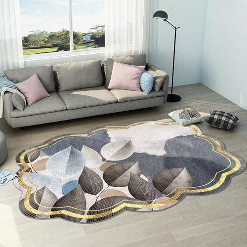 DJHWWD Dünn Teppich Bettvorleger Groß Grau 200x300CM,Blattmuster für Schlafzimmer,Unter Schreibtischstuhl,Neben Bett DJHWWD Dünn Teppich Bettvorleger Groß Grau 200x300CM,Blattmuster für Schlafzimmer,Unter Schreibtischstuhl,Neben Bett von DJHWWD