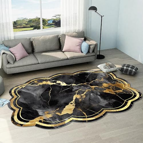 DJHWWD Dünn Teppich Jugendzimmer Groß Schwarz 180x250CM,Abstrakte Kunst für Bettumrandung,Neben Bett,Mädchenzimmer DJHWWD Dünn Teppich Jugendzimmer Groß Schwarz 180x250CM,Abstrakte Kunst für Bettumrandung,Neben Bett,Mädchenzimmer von DJHWWD
