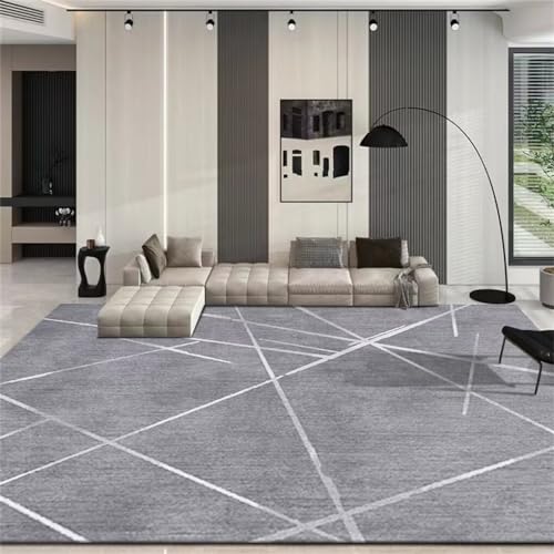 DJHWWD Dünner Teppich waschbare+teppiche Leicht zu reinigender Flurteppich im modernen Streifendesign 200x250CM grau Teppiche Waschbar Zimmers Teppichboden DJHWWD Dünner Teppich waschbare+teppiche Leicht zu reinigender Flurteppich im modernen Streifendesign 200x250CM grau Teppiche Waschbar Zimmers Teppichboden von DJHWWD