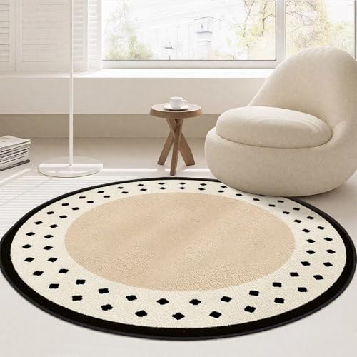 DJHWWD Esstisch Teppich Rutschfester Beige Rund Fussmatte Innen für Terrasse,Küchen,Innen 60X60cm DJHWWD Esstisch Teppich Rutschfester Beige Rund Fussmatte Innen für Terrasse,Küchen,Innen 60X60cm von DJHWWD